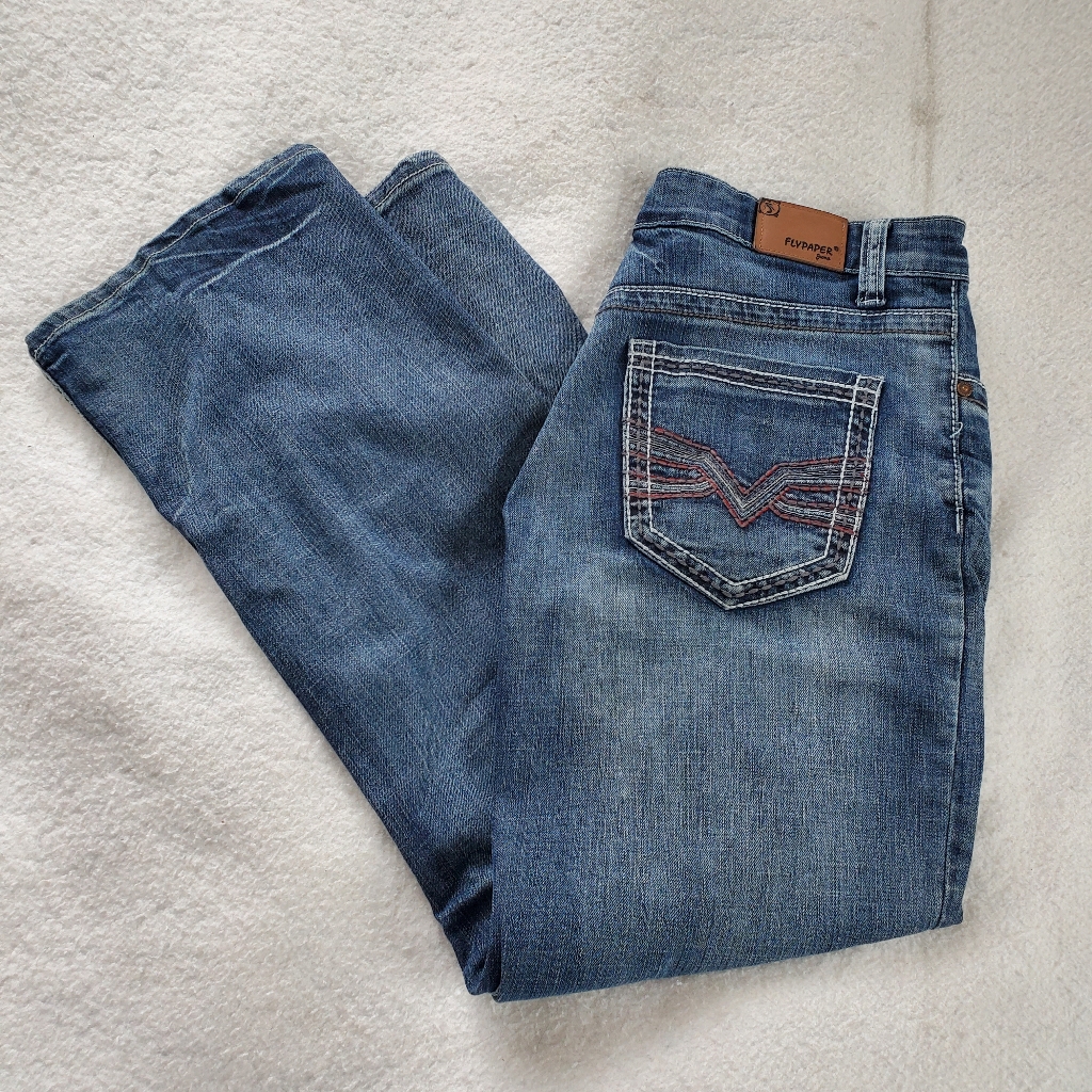 Flypaper Distressed Boot Cut Jeans 30x30